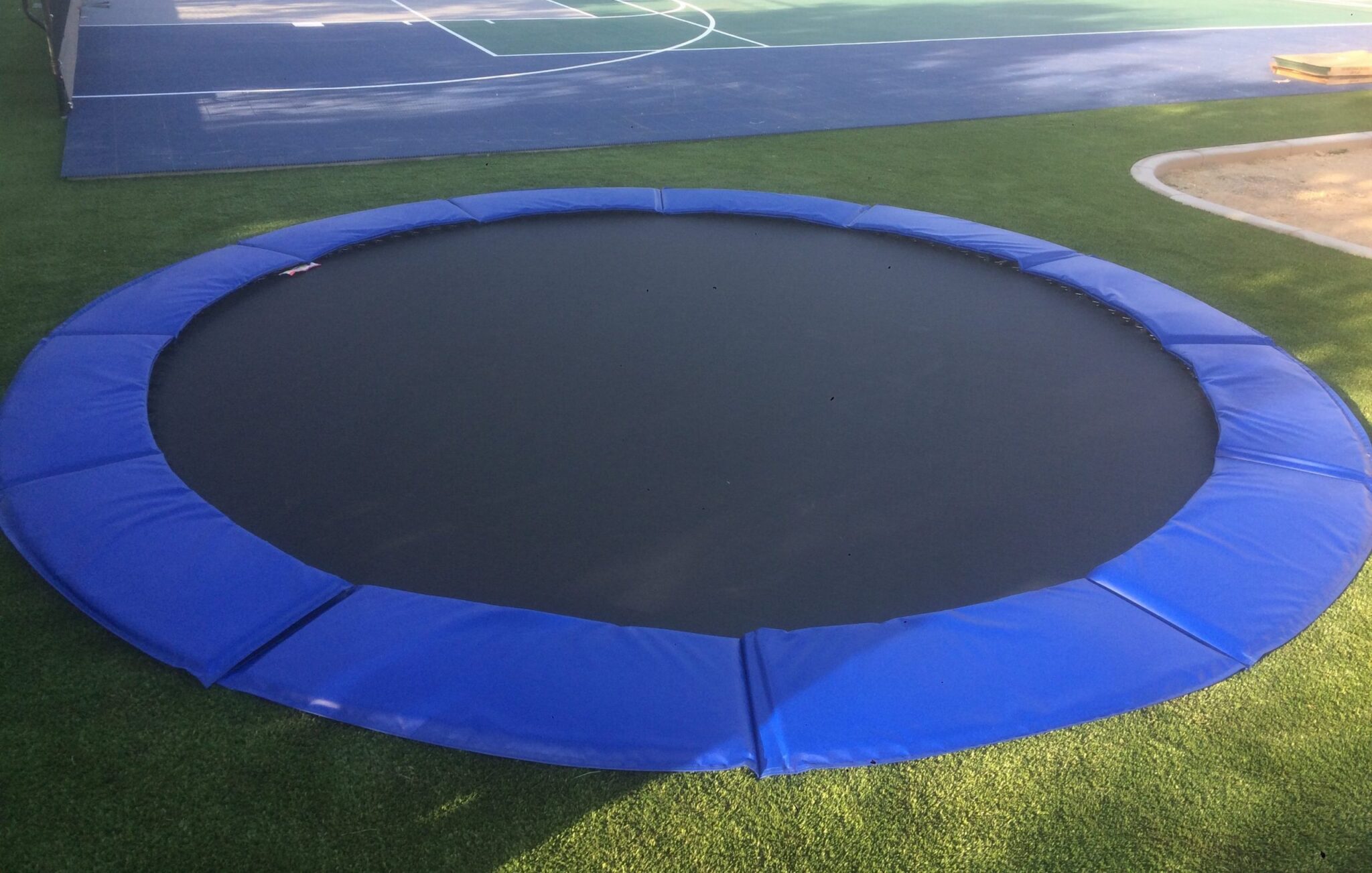 15' InGround Trampoline Wood Kingdom West