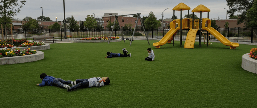 Playground surfaces, outdoor play flooring, playground surface options