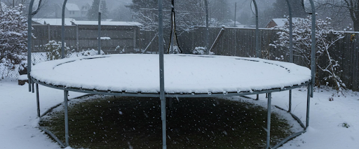 Trampoline maintenance in winter
