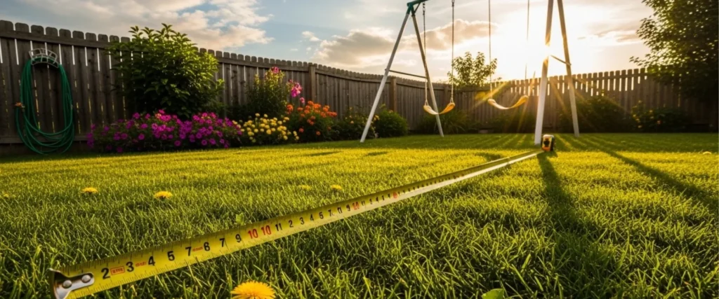 swing set sizes for small backyard