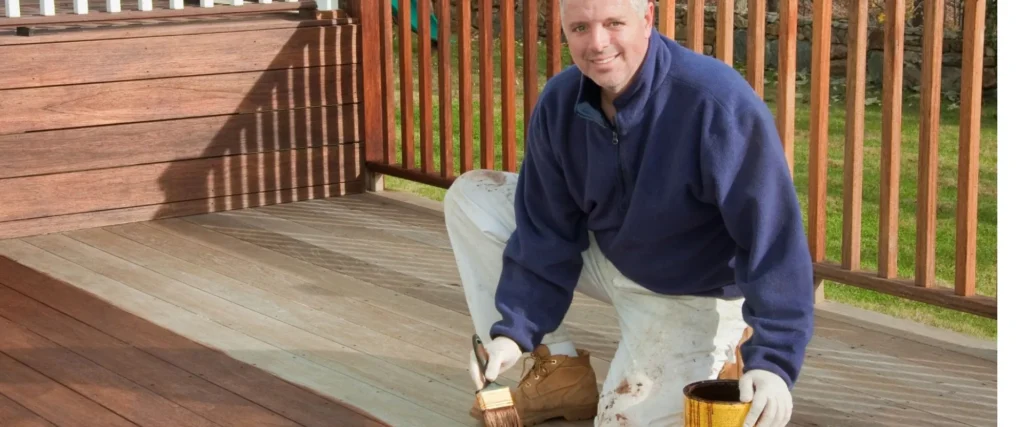 best time to stain a deck