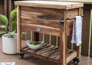 100 Quart Patio Cooler - Acacia