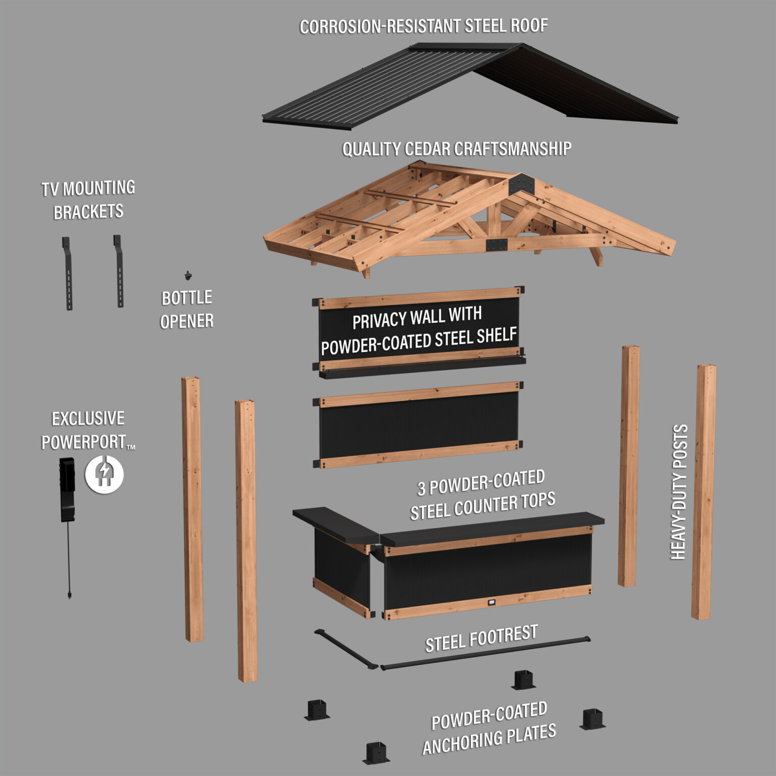 Palisade Outdoor Bar | Wood Kingdom West