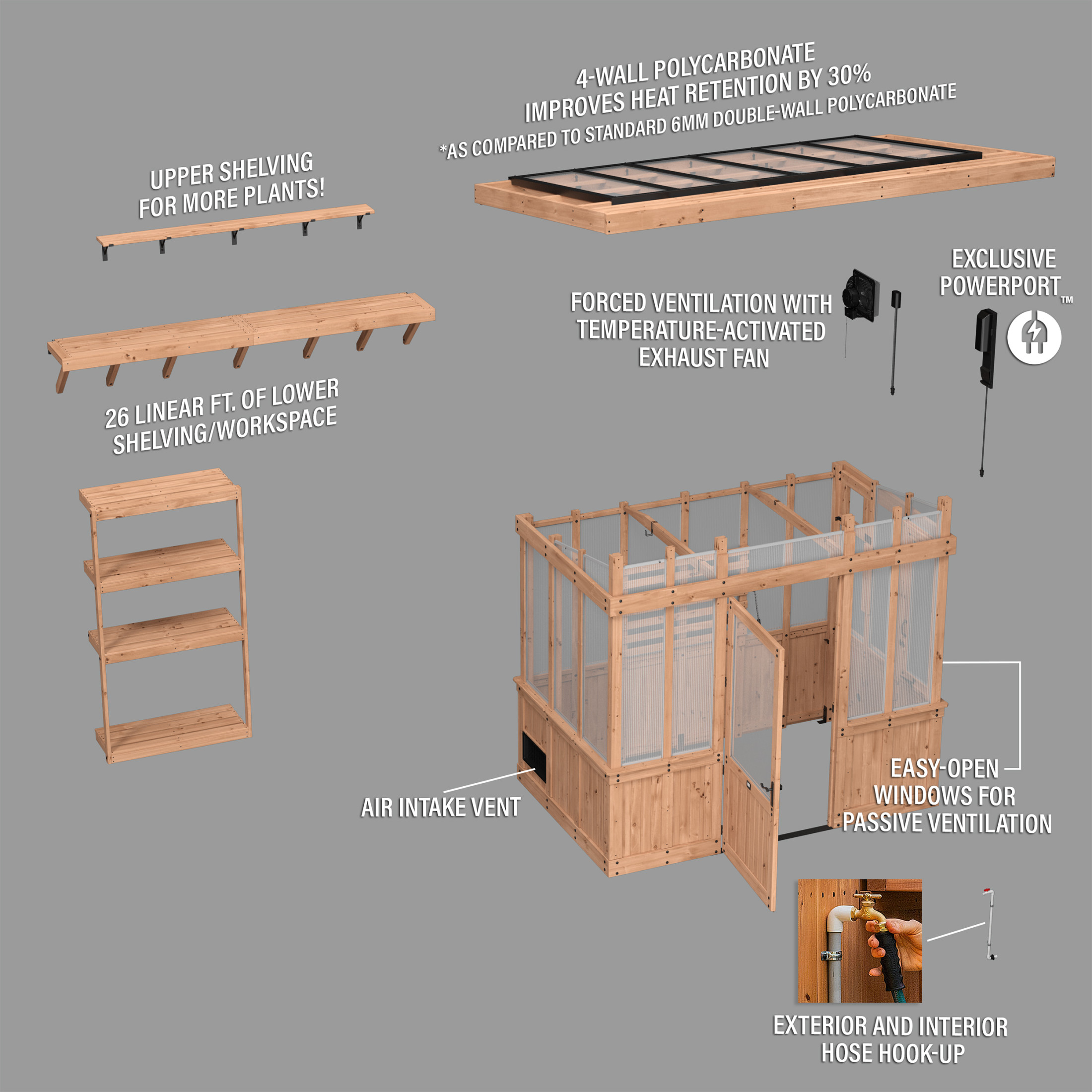 9x6 Poppy Greenhouse - Image 3