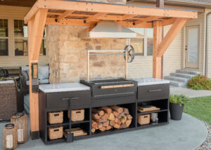 Timber Rock Outdoor Cook Station with Argentine Grill