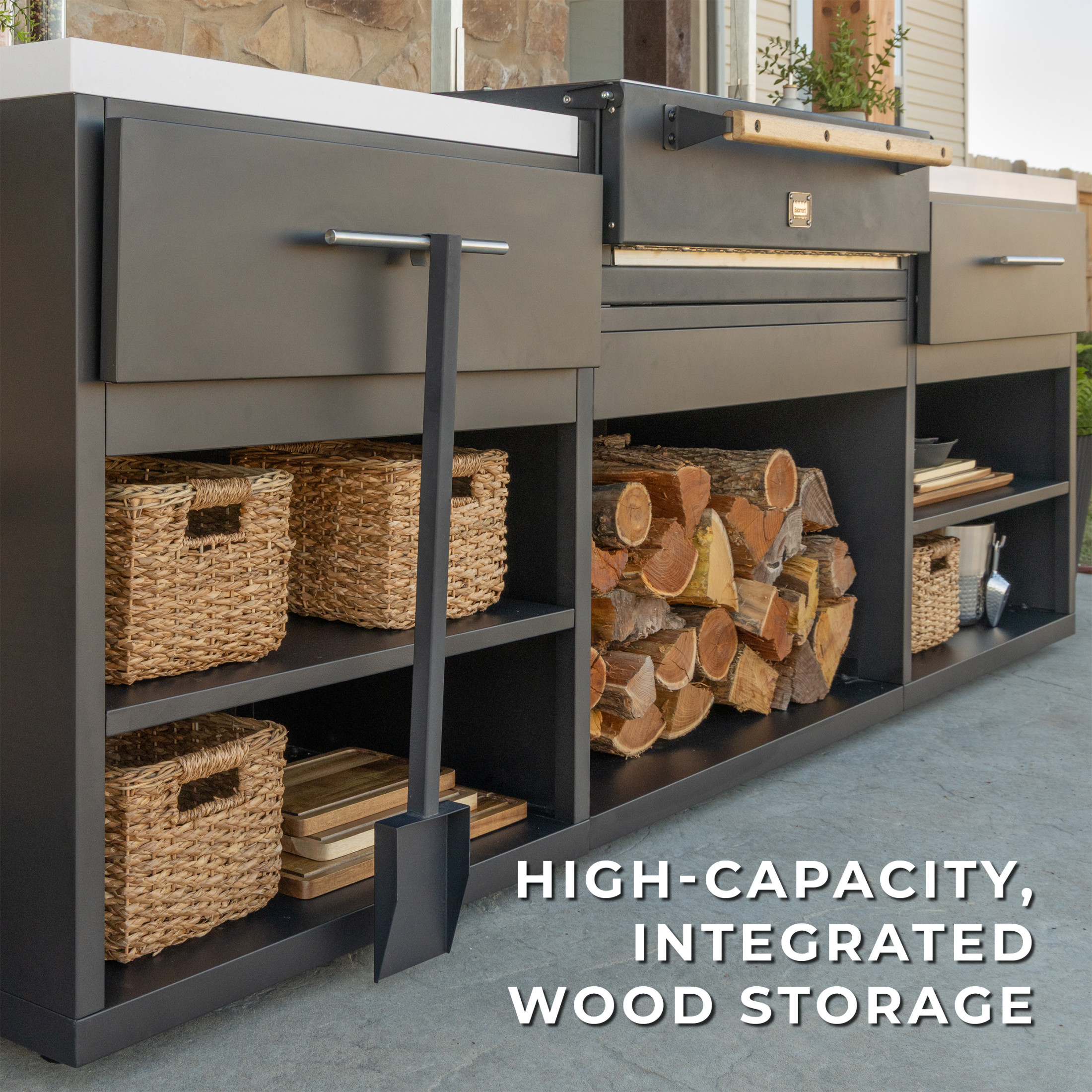 Timber Rock Outdoor Cook Station with Argentine Grill - Image 13