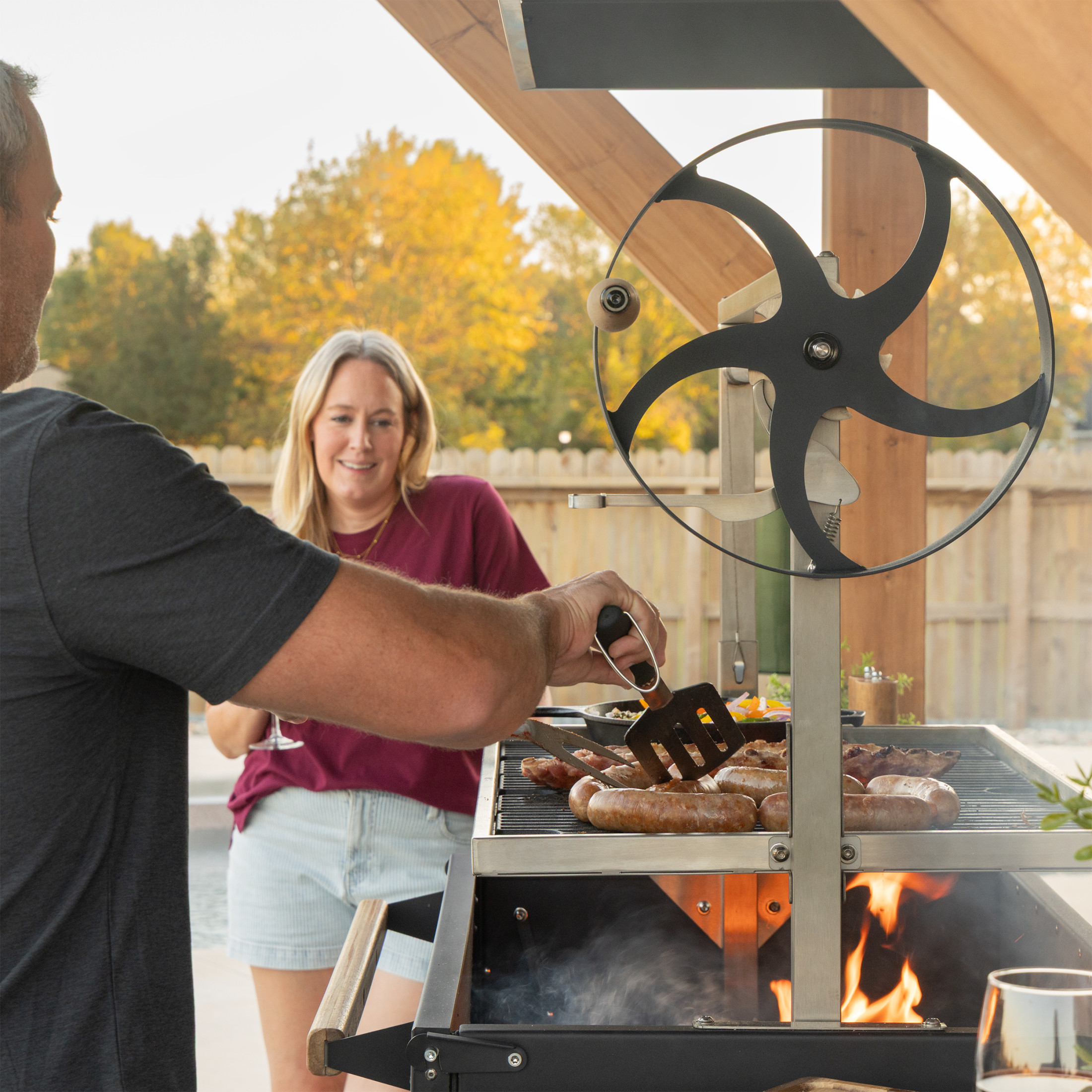 Timber Rock Outdoor Cook Station with Argentine Grill - Image 4