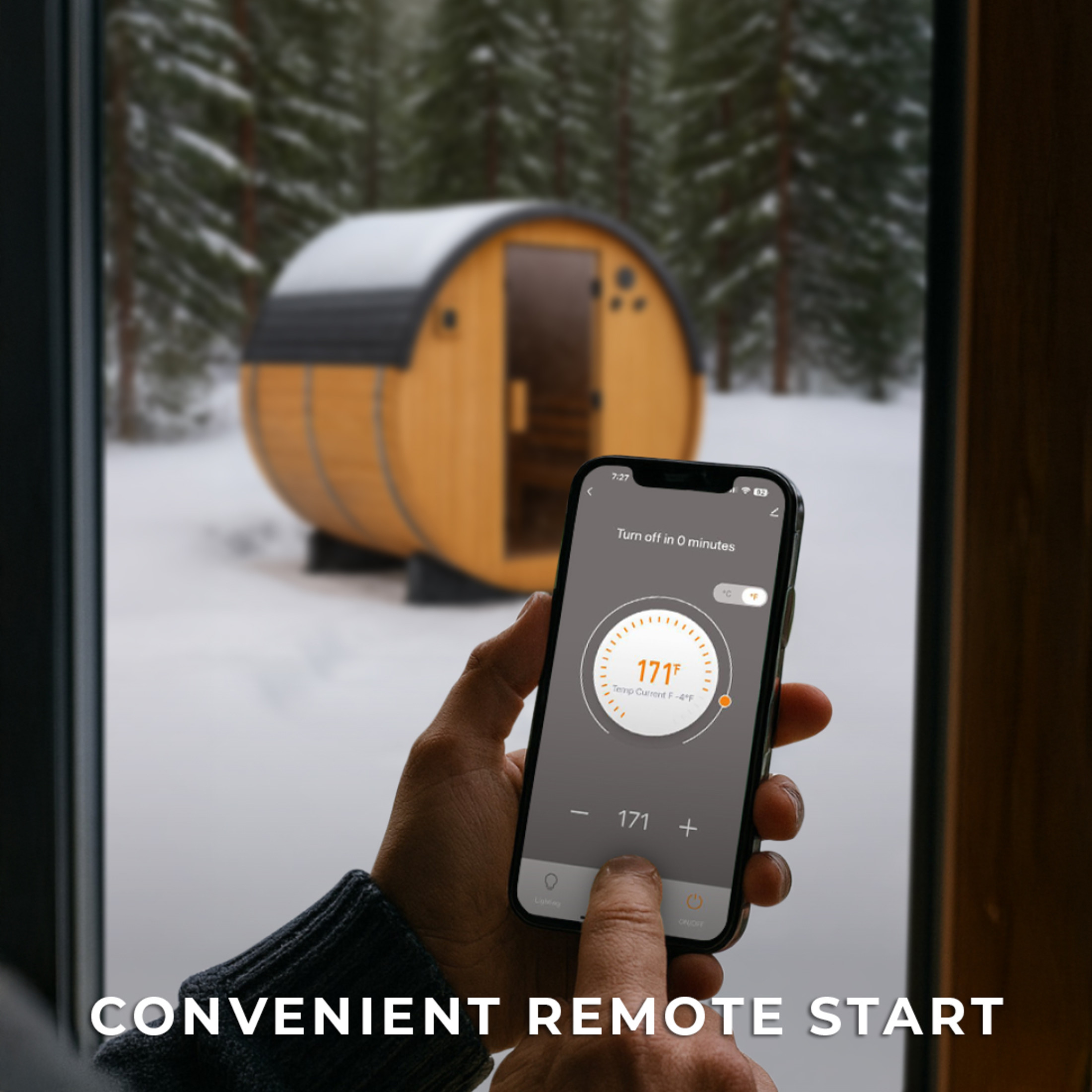 Paxton Outdoor Barrel Sauna – 2-4 Person - Image 10