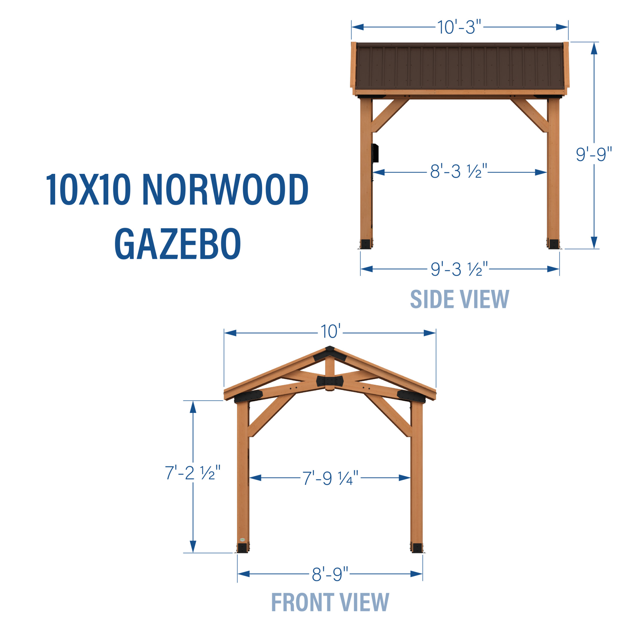 10x10 Norwood Gazebo - Image 9