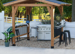 Granada Grill Gazebo with Outdoor Bar