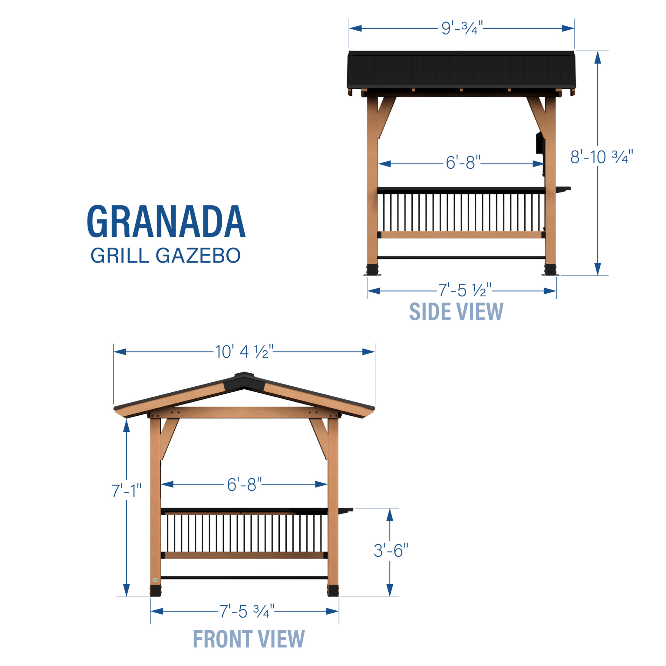 Granada Grill Gazebo with Outdoor Bar - Image 16
