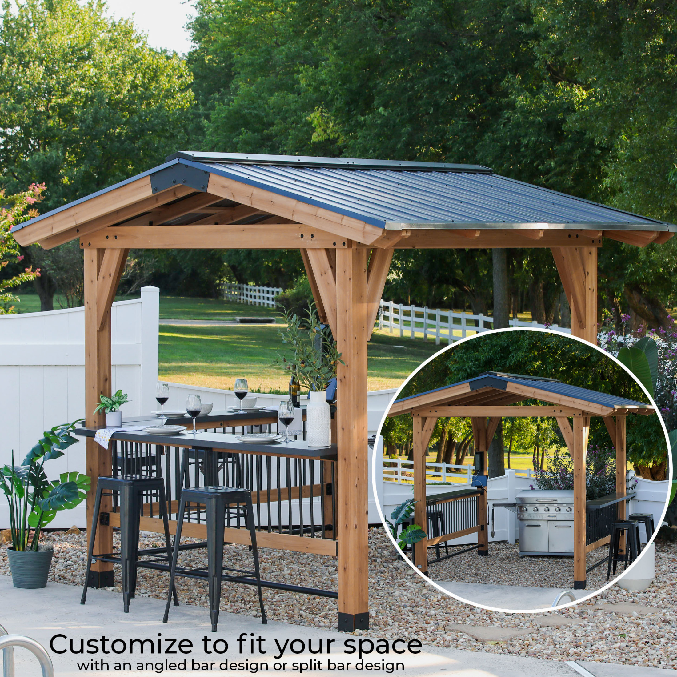 Granada Grill Gazebo with Outdoor Bar - Image 12