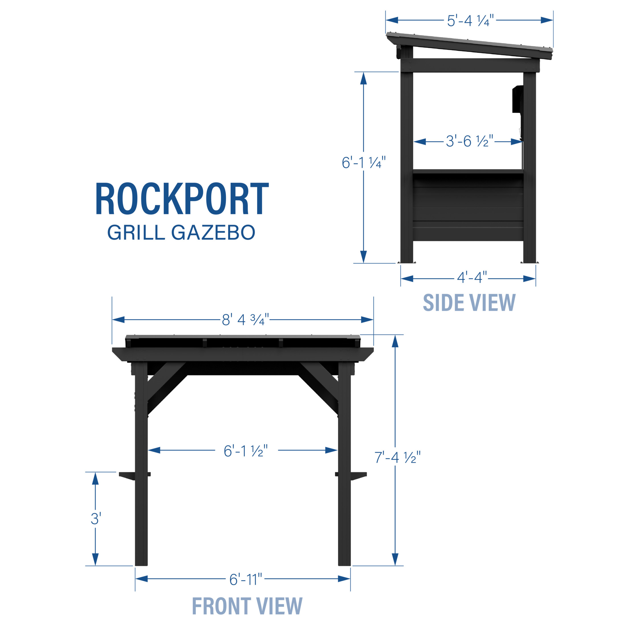 Rockport Steel Grill Gazebo - Image 11