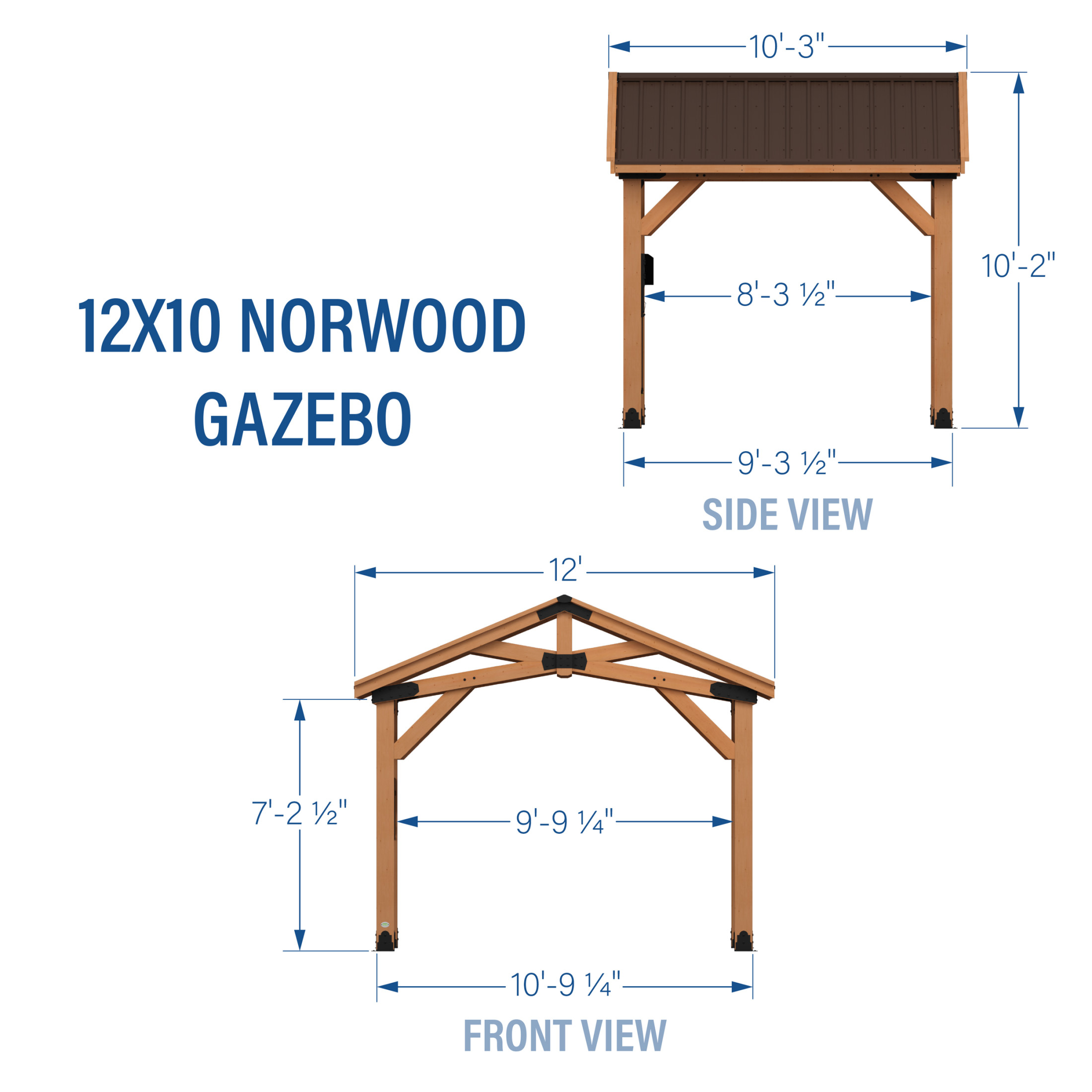 12x10 Norwood Gazebo - Image 8